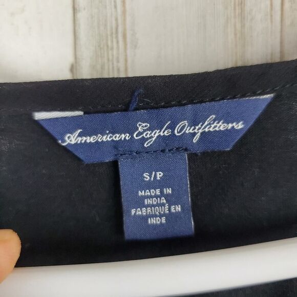 American Eagle Outfitters Beaded Tank Top Black Small - Picture 3 of 10